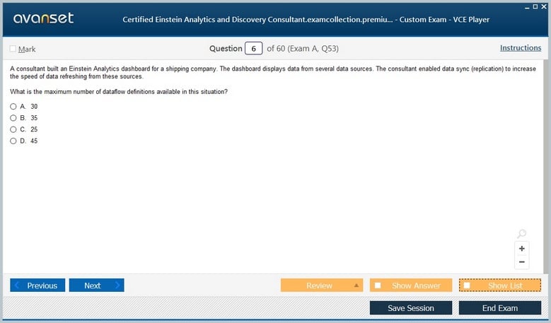 Certified Einstein Analytics and Discovery Consultant Premium VCE Screenshot #1